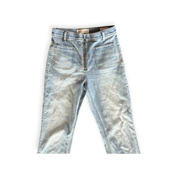 Denim Forum The Just Peach Straight jeans denim Sz 28 - Picture 2 of 9